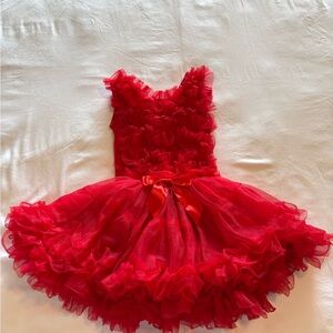 Red Ruffled Tulle